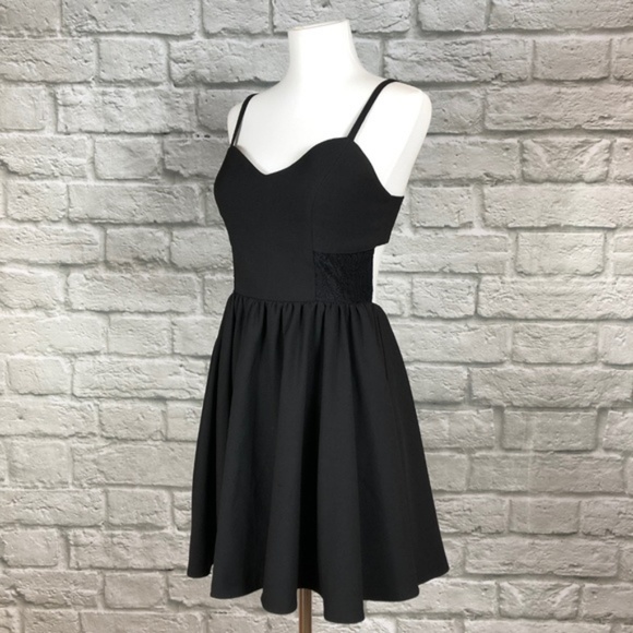 Lovers + Friends Black Open Back Flare Dress - Picture 3 of 7
